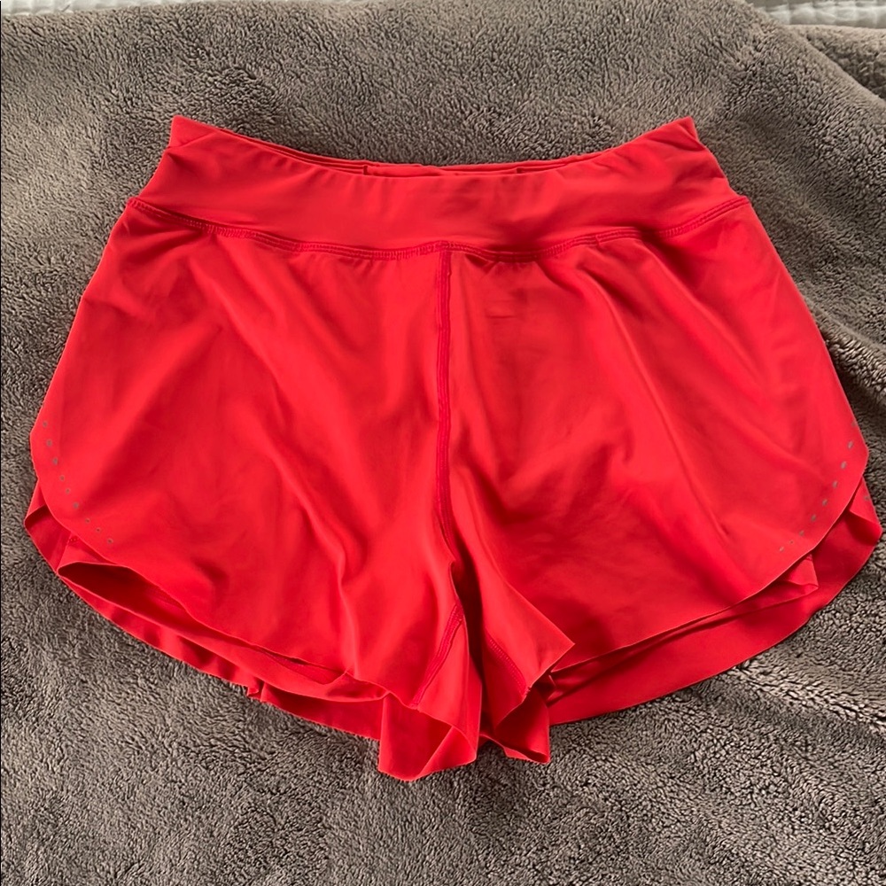 Women's Red Athletic Shorts
